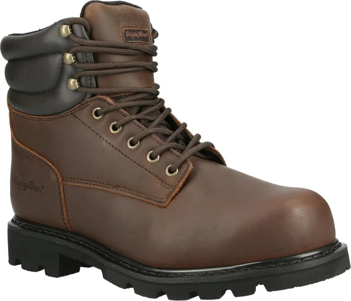RefrigiWear Men's Men s Classic Brown Leather Composite Toe Work Boots - Durable, Comfortable, and Safe for Tough Jobs
