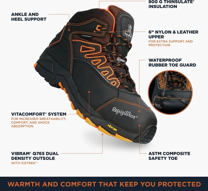 RefrigiWear Men's PolarForce Hiker Boot - Waterproof, Insulated Work Boots for Extreme Cold Weather with Astm Safety Toe - Image 2