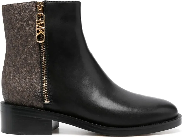 Regan monogram-print boots