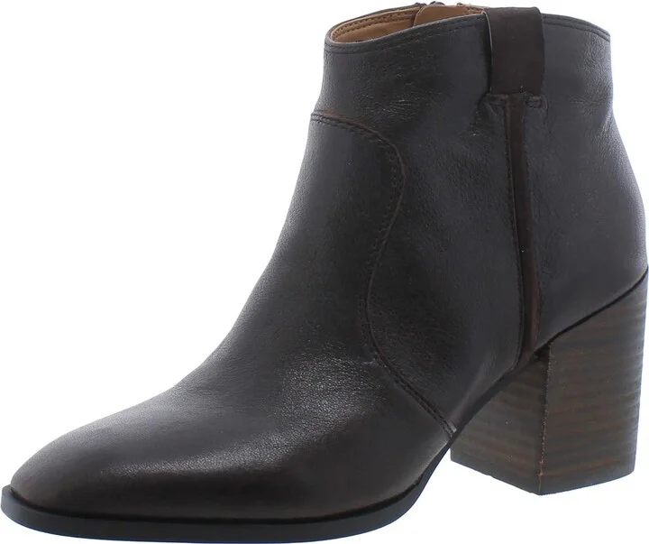 Regan Womens Leather Heels Ankle Boots