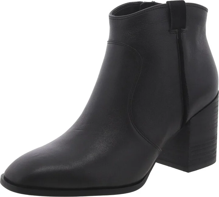 Regan Womens Leather Square Toe Booties