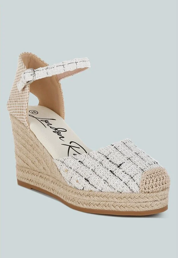 Regatta Tweed Round Toe Woven Wedges - Image 4