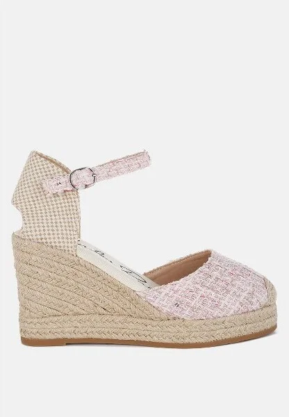 Regatta Tweed Round Toe Woven Wedges Women