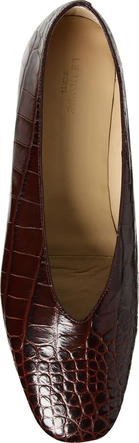 Regency Croc Embossed Flat - Image 5
