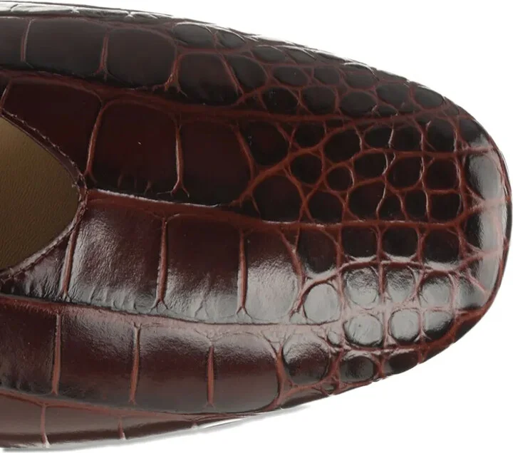 Regency crocodile-effect pointed slippers - Image 5