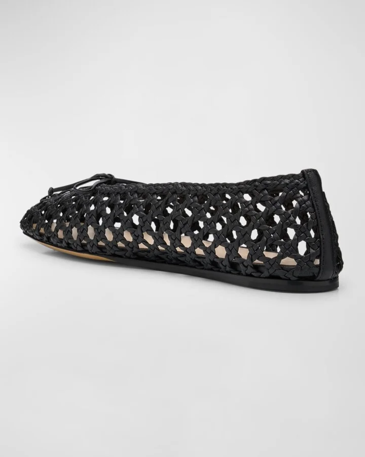 Regency Woven Leather Ballerina Flats - Image 3