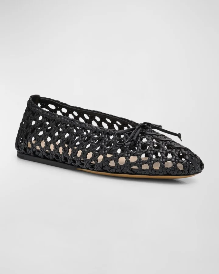 Regency Woven Leather Ballerina Flats - Image 5