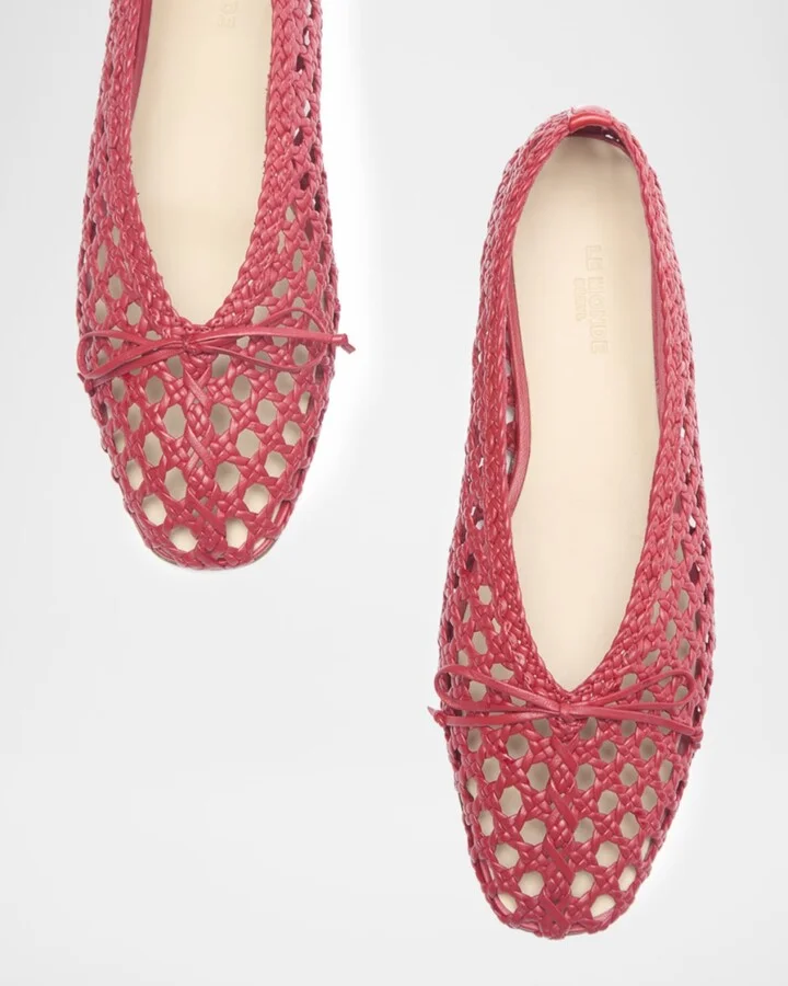 Regency Woven Leather Ballerina Flats - Image 2