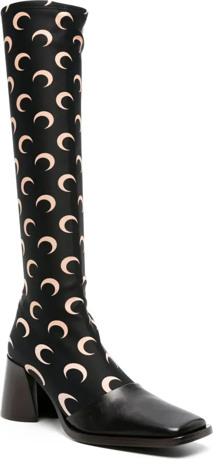 Regenerated jersey knee-high boots - Image 2
