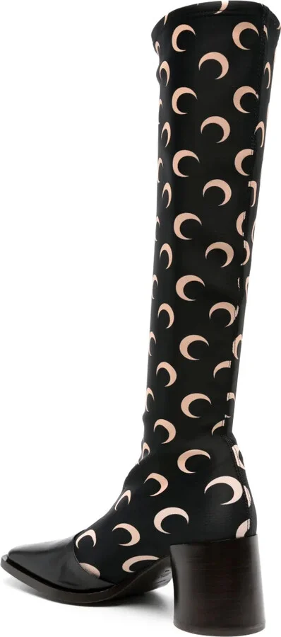 Regenerated jersey knee-high boots - Image 3
