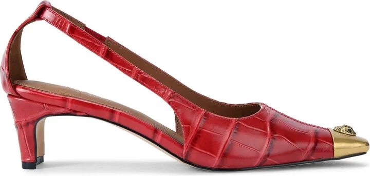 Regent Croc Embossed Cutout Pump
