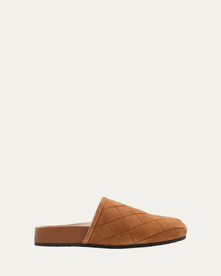 Reggie Woven Suede Slipper Mules
