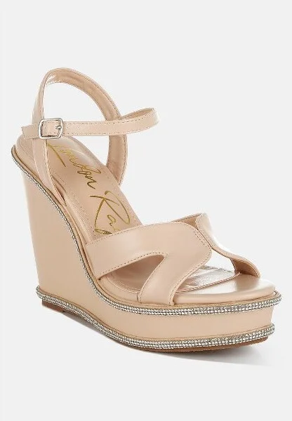 Regina Rhinestones Embellished Wedge Sandals Women - Image 2