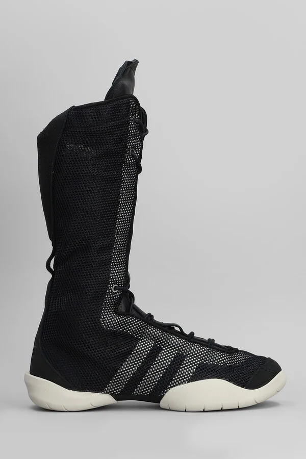 Regu Boot Sneakers In Black Suede And Fabric