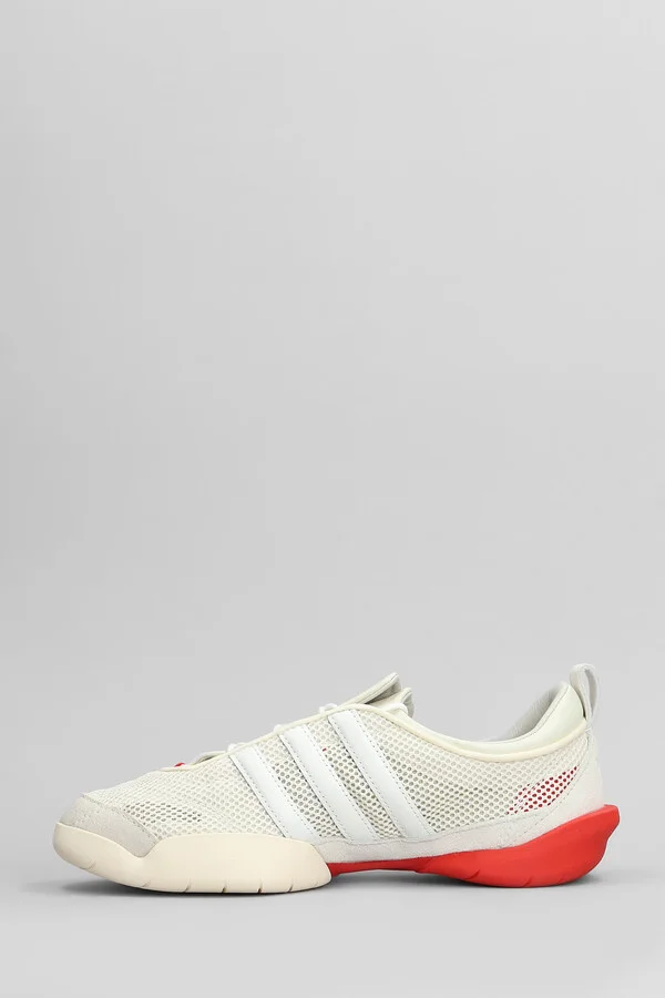 Regu Sneakers In Beige Leather And Fabric - Image 3
