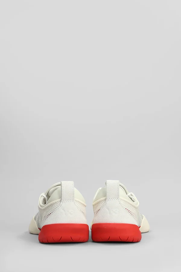 Regu Sneakers In Beige Leather And Fabric - Image 4
