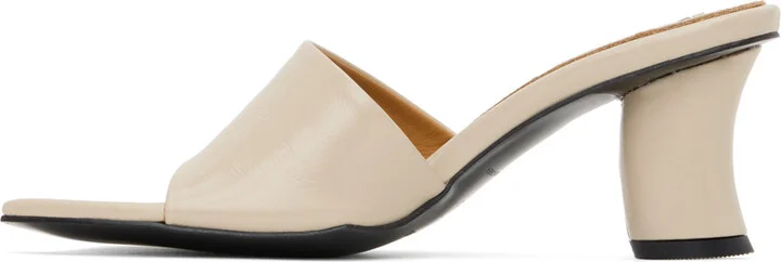 Reike Nen Beige Curvy Heeled Sandals - Image 3