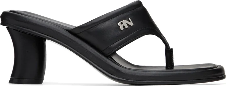 Reike Nen Black Padded Heeled Sandals