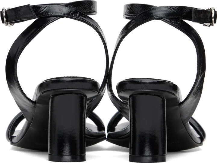 Reike Nen Black Patent Heeled Sandals - Image 2