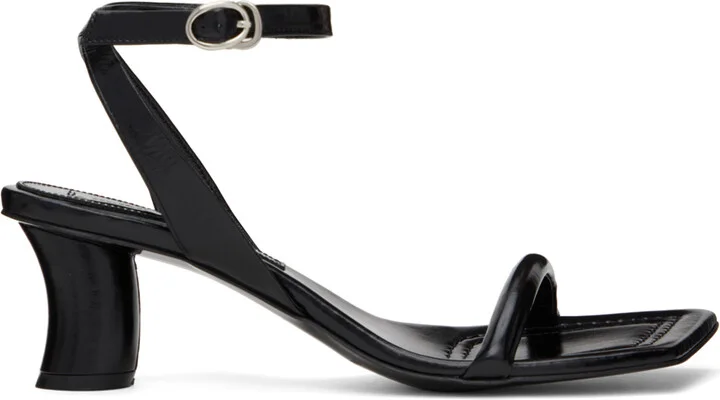 Reike Nen Black Patent Heeled Sandals