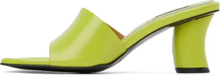 Reike Nen Green Curvy Heeled Sandals - Image 3
