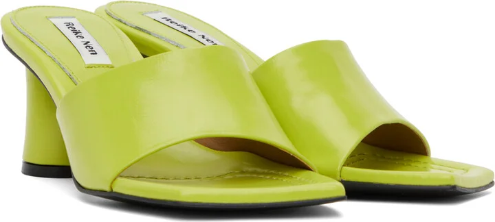 Reike Nen Green Curvy Heeled Sandals - Image 4