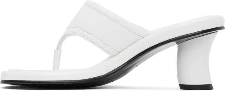 Reike Nen White Padded Heeled Sandals - Image 3