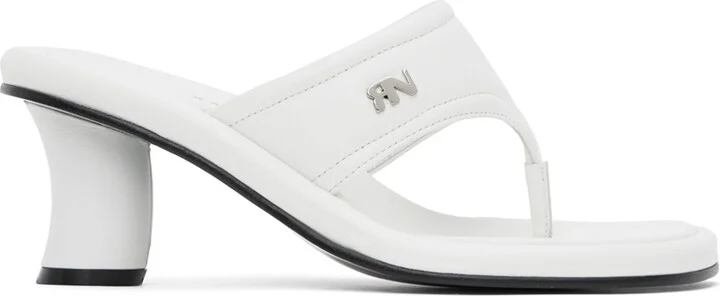 Reike Nen White Padded Heeled Sandals