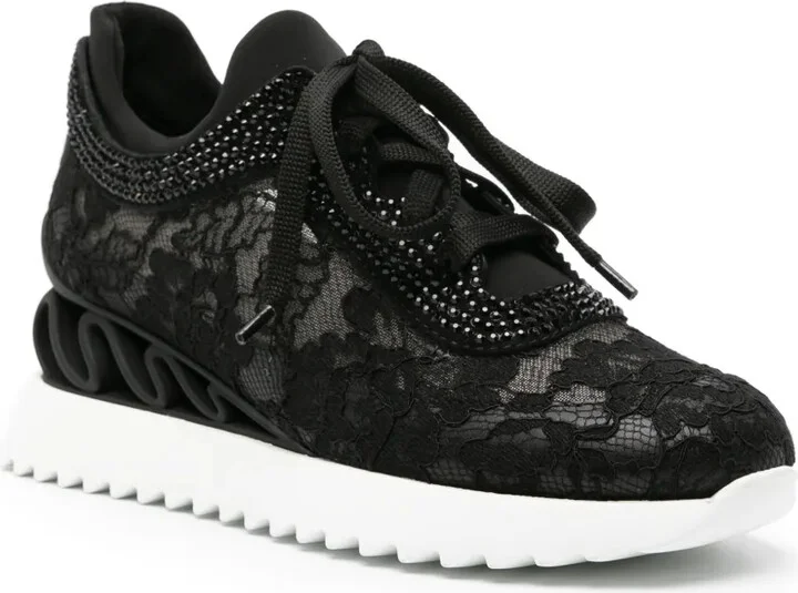 Reiko Wave floral-lace sneakers - Image 2