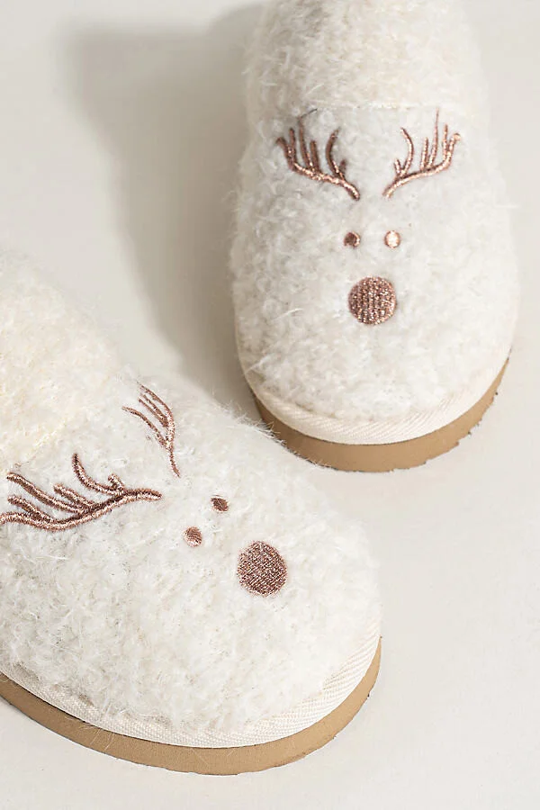 Reindeer Scuff Slippers - Image 3