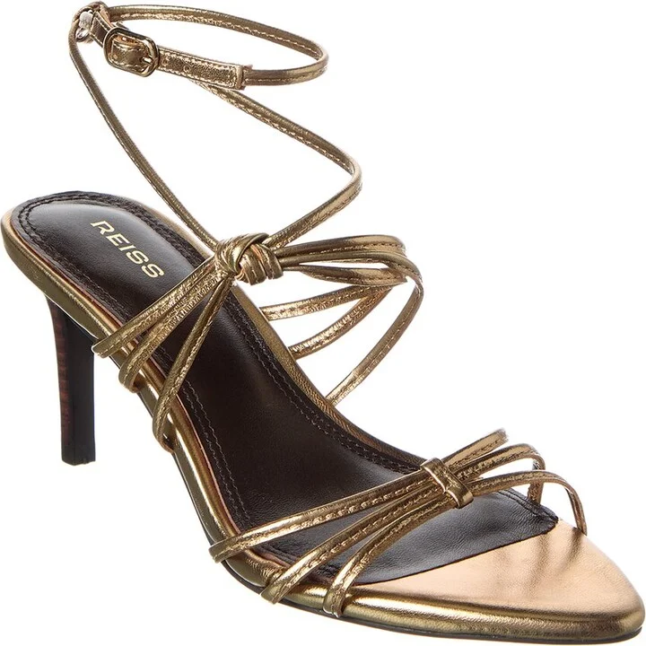 Reiss Georgina Leather Heeled Sandal