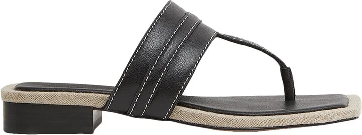 Reiss Quinn Leather Thong Sandal