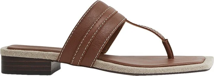 Reiss Quinn Leather Thong Sandal