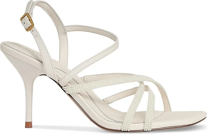 Reiss Women's Elise Barely There Square Toe Strappy High Heel Sandals