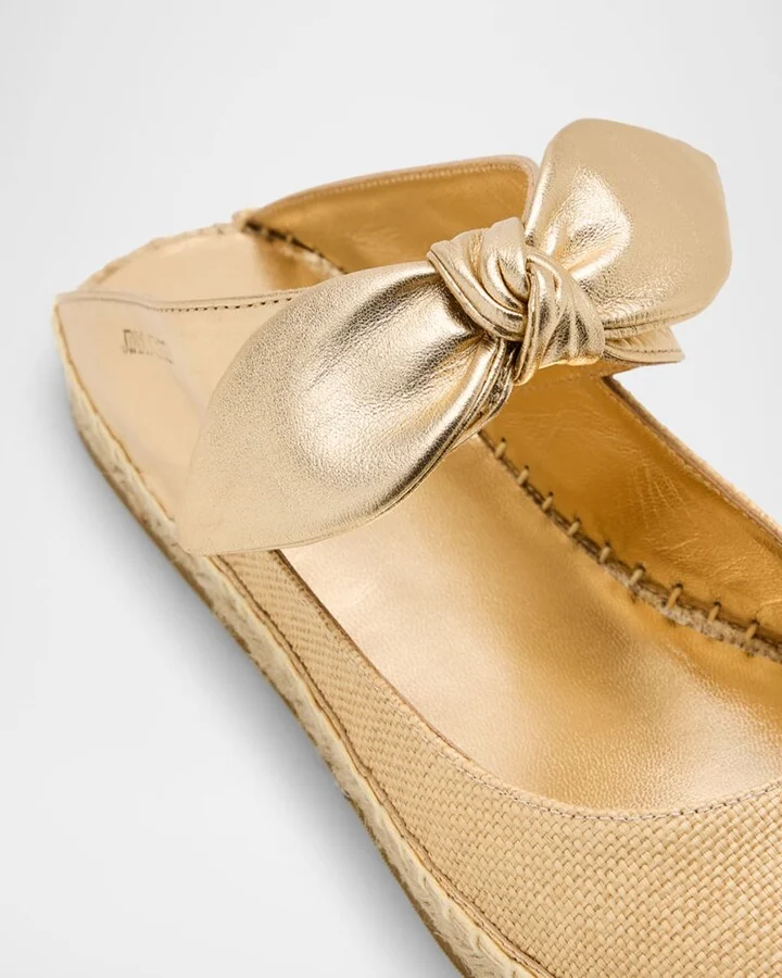 Reka Raffia and Leather Flats - Image 2