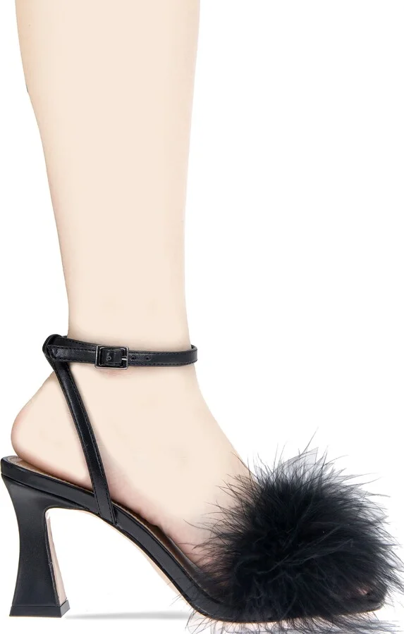 Relby Faux Feather Sandal - Image 10