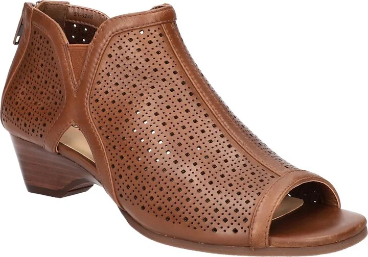 Remy Womens Open Toe Zip Back Wedge Heels