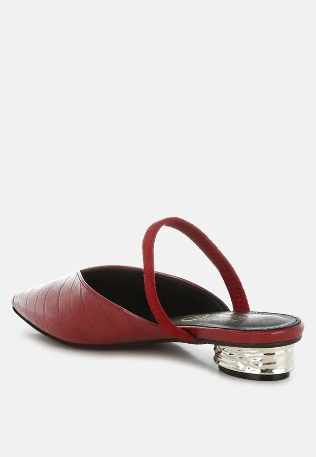 Renata Fantasy Heel Croco Mules - Image 2