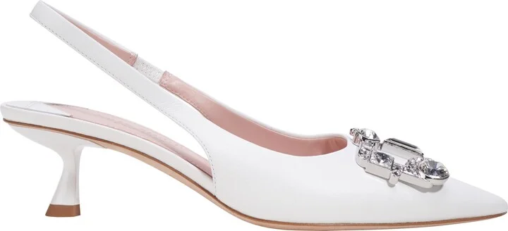 Renata Pointed Toe Kitten Heel Slingback Pump - Image 3