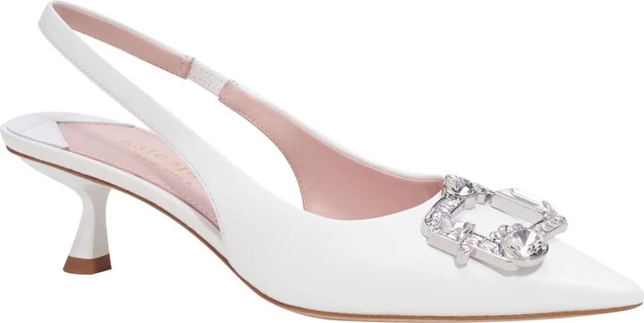 Renata Pointed Toe Kitten Heel Slingback Pump