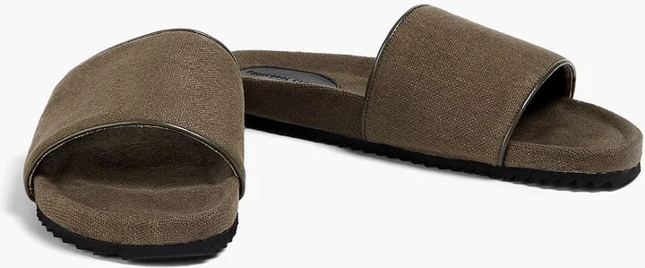 Renato linen-canvas slides - Image 2
