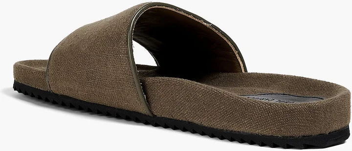 Renato linen-canvas slides - Image 3