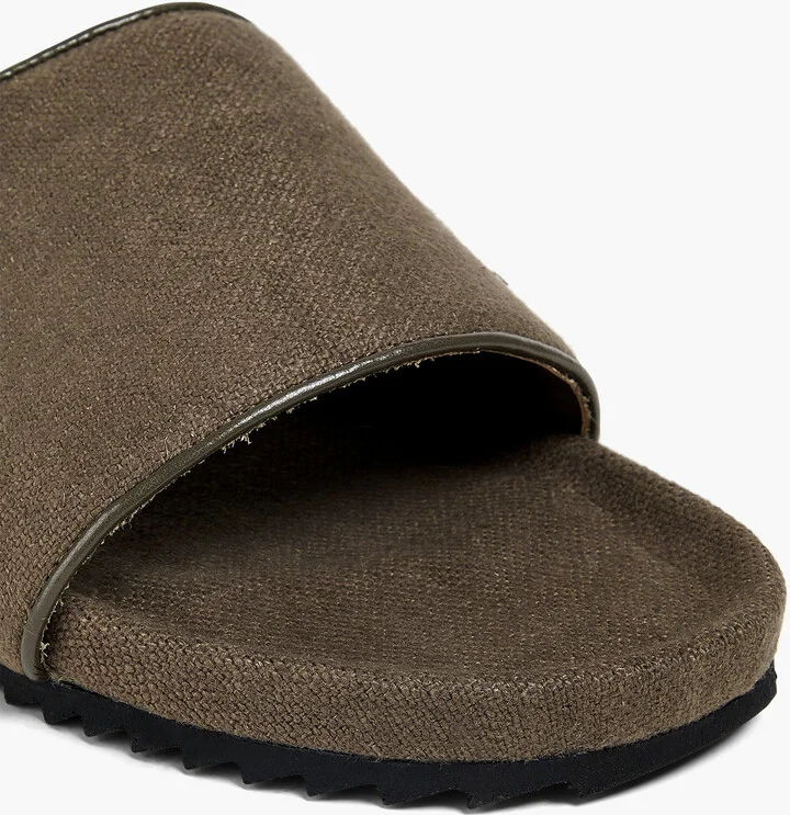 Renato linen-canvas slides - Image 4