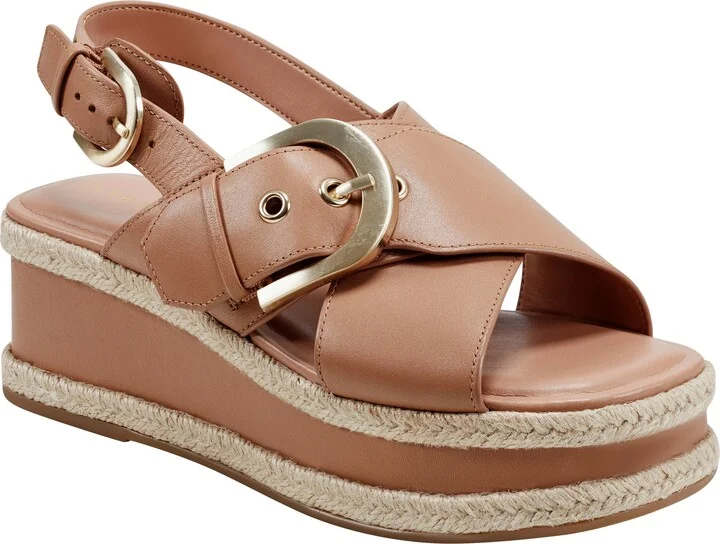 Renda Slingback Espadrille Platform Wedge Sandal