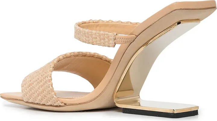 Rene 100mm geometric-heel sandals - Image 3