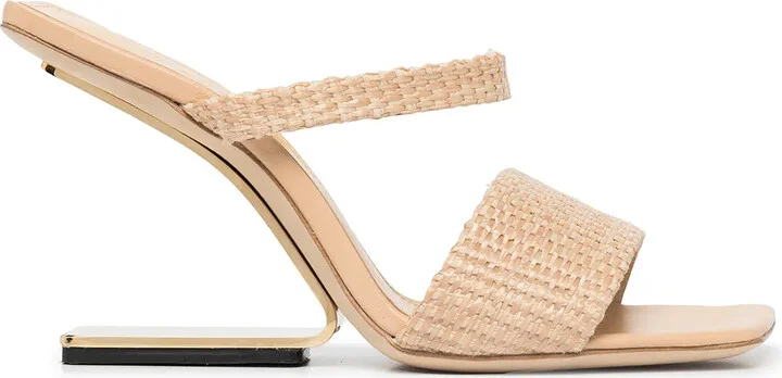 Rene 100mm geometric-heel sandals