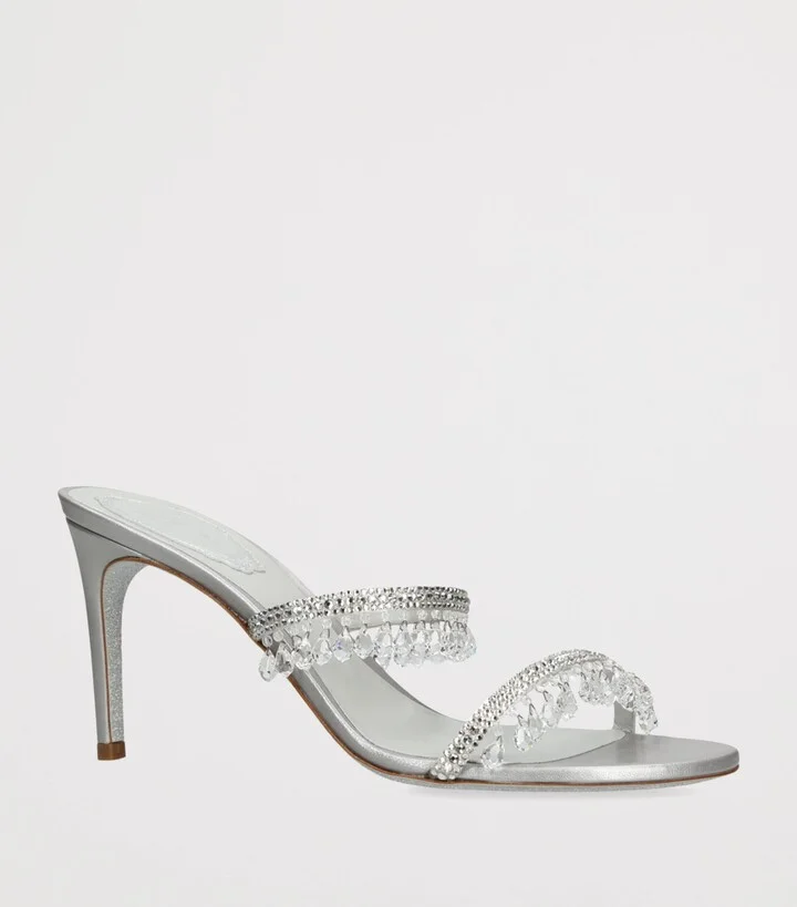 René Caovilla Chandelier Heeled Mules 80 - Image 3