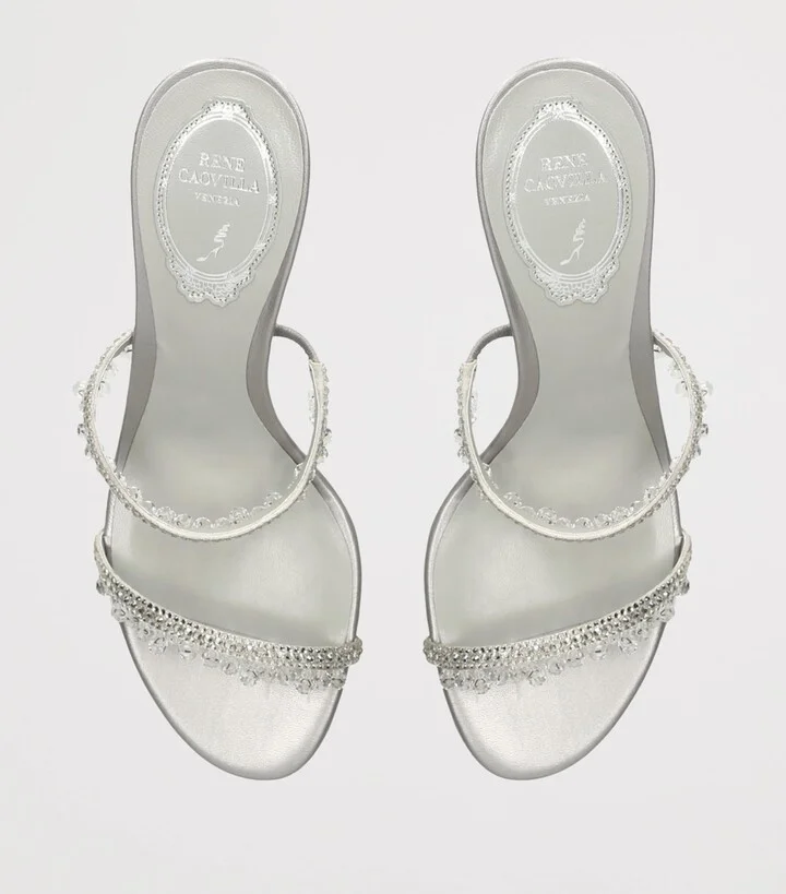 René Caovilla Chandelier Heeled Mules 80 - Image 4