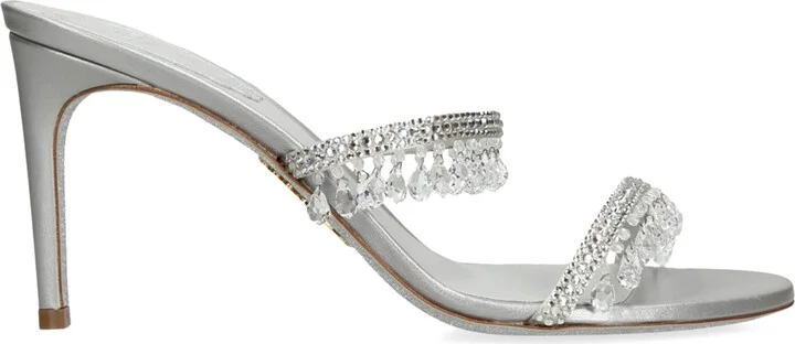 René Caovilla Chandelier Heeled Mules 80