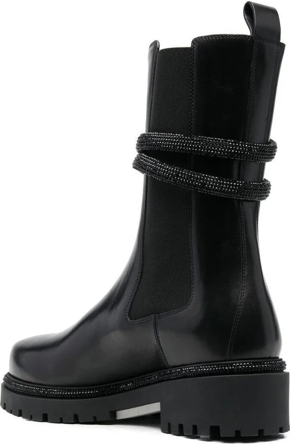 René Caovilla Cleo Ankle Boots With Crystals 25 Shoes - Image 2